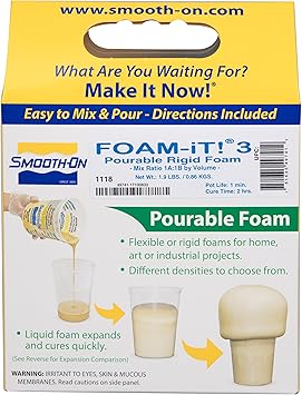 FOAM-IT! 3 - Pourable Rigid Foam - Parts A and B - Trial Unit - Not For Intended For Children - Adult Supervision Required - Ages 18+