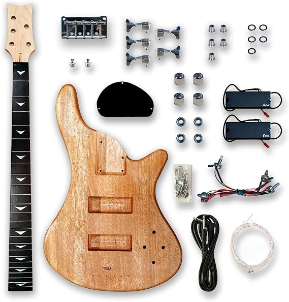 DIY Electric Guitar Kits For 5 String bass Guitar.Okoume Body