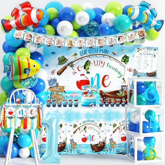 Fayoo Ofishally One First Birthday Party Decorations Kit for 1st Boy