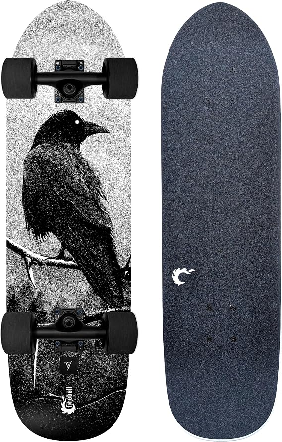 Fireball Mini Cruiser Longboard Skateboard Complete - Fully Assembled & Ready to Ride 29.5 x 8.5 Professional Maple Board - Artist Series Limited Edition Cruiser