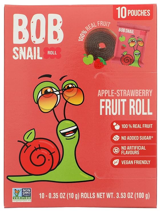 Bob Snail Apple Strawberry Fruit Rolls, 100 GR