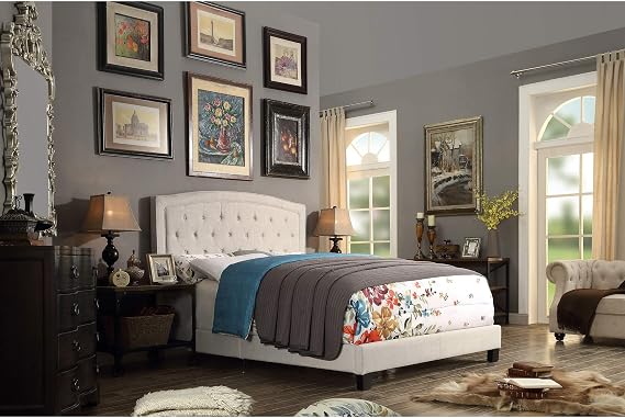 Rosevera Gabriel Platform Bed, Queen, Beige
