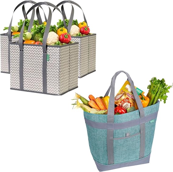 Creative Green Life Reusable Grocery Box Bags and Cooler Bag