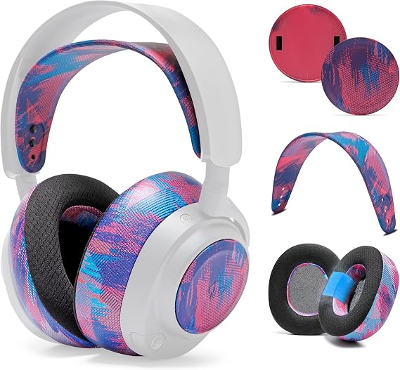 WC Arctis Nova Bundle Pack - Cooling Gel Earpads, Silicone Headband, and Side Speaker Plate Upgrade for Arctis Nova Pro Wireless by Wicked Cushions | Speed Racer