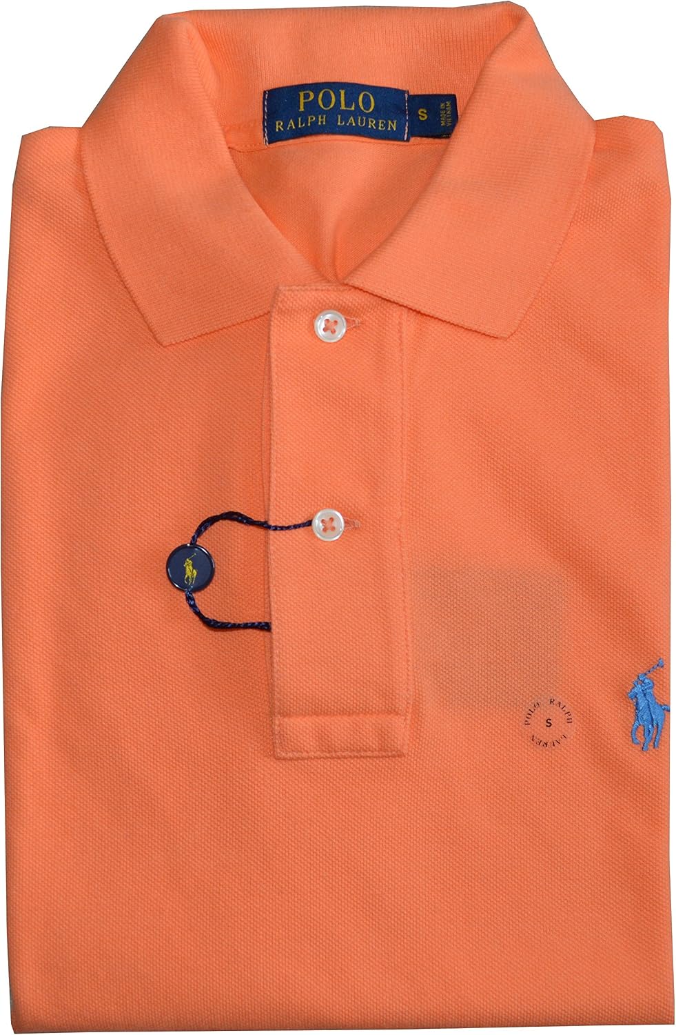 POLO RALPH LAUREN Mens Classic-Fit Mesh Polo Shirt-LO-M Light Orange