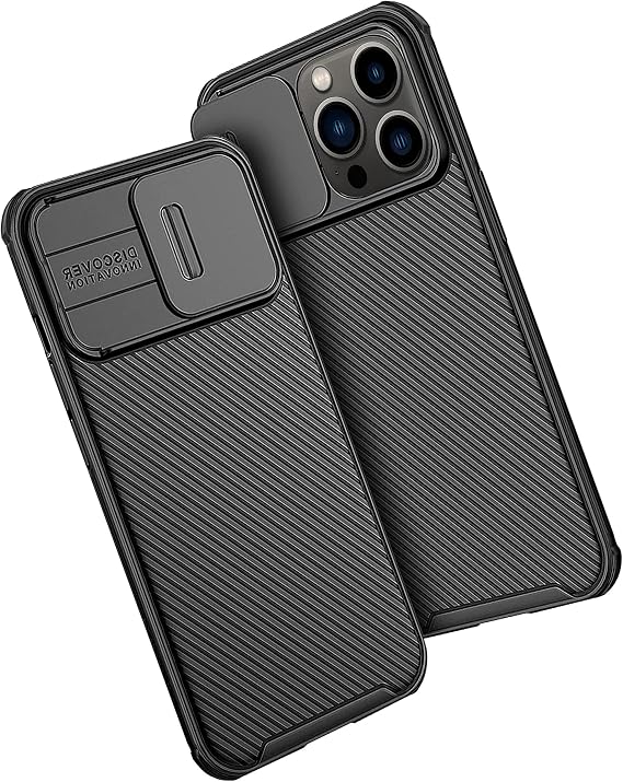 の場合Iphone 13 Mini / 13/13 Pro / 13 Pro Maxカメラプロテクション（スライドカメラレンズカバー付き）ハードPCバック＆ソフトTPUシリコンバンパー保護ケース,黒,for 13 Pro