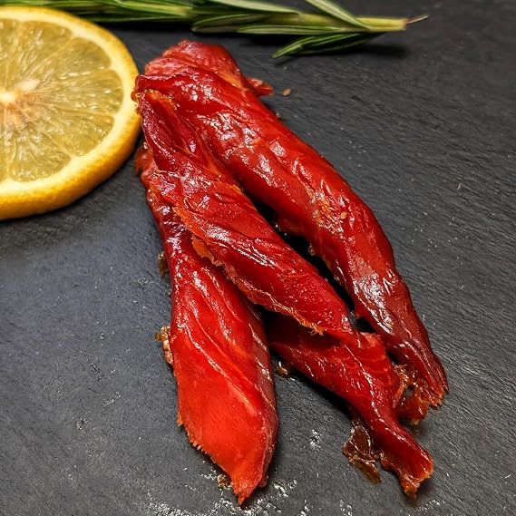 Wild Canadian Smoked Sockeye Salmon Candy Premium Hot Smoked Salmon Strips (1 Pound)