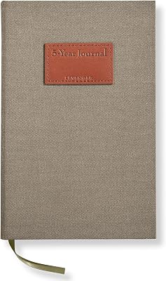 Levenger 5-Year Journal Memory, Page A Day Book, Daily Diary, Baby First Years, Parents, Writers, Editors Gift, Natural