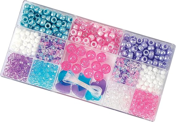 Creatology Unicorn Colors Bead Box - Plastic Beads for Making Jewelry, Charms, Key Chains, Friendship Bracelets, and Arts & Crafts - 1 Pack