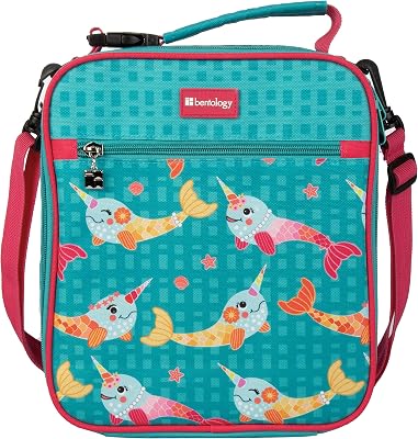 Bentology Kids Insulated Lunch Bag- 2-in-1 Adjustable Strap for Lunchbox Tote or Hands-Free Carry - Waterproof, Leak-Resistant, BPA-Free - Keeps Food Hot or Cold for Hours - Back to School Essential