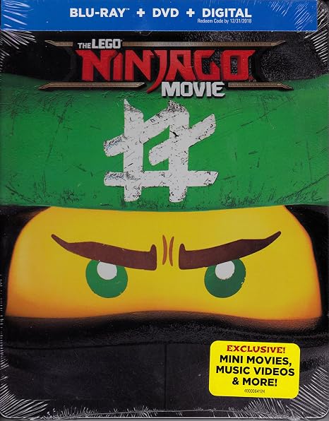 The LEGO NINJAGO Movie (Blu-ray/DVD, 2017, With bonus key chains and digital.