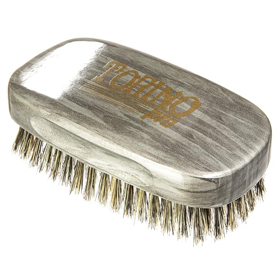 Torino Pro Wave Brushes #89-7 Row Palm Soft Hair Brush for men- 100% Soft boar bristles- Great for thinning and fresh cuts. Great for travel and on the go.