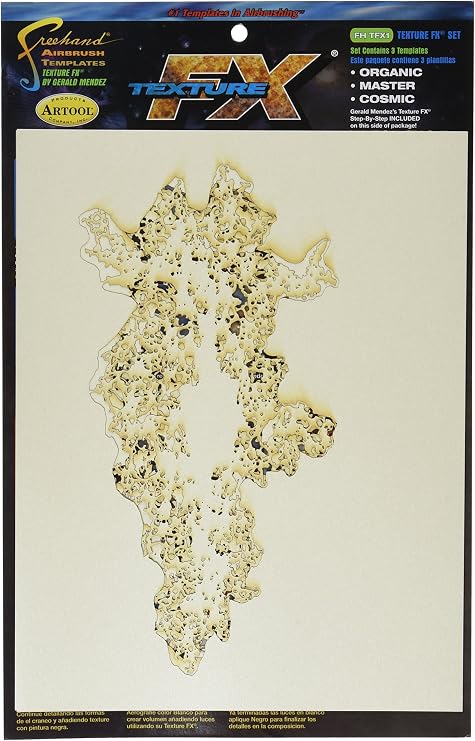 Freehand Airbrush Templates, Texture Fx Template Set White