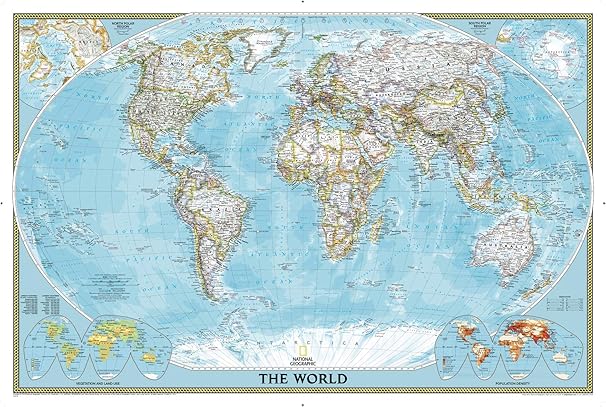 National Geographic Maps: World Classic Wall Map - Poster Size - 91 x 61 cm