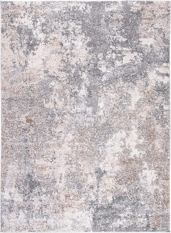 SAFAVIEH Aston Collection Accent Rug - 2' x 5', Light Grey & Grey, Modern Abstract Design, Non-Shedding & Easy Care, Ideal for High Traffic Areas in Entryway, Living Room, Bedroom (ASN710F)