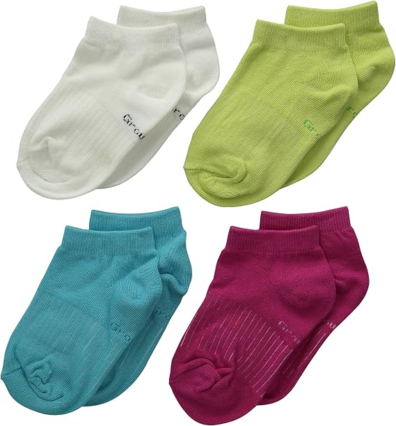 Peds girls Growing Jersey Low Cut Socks Assorted Small Medium 4 Pairs