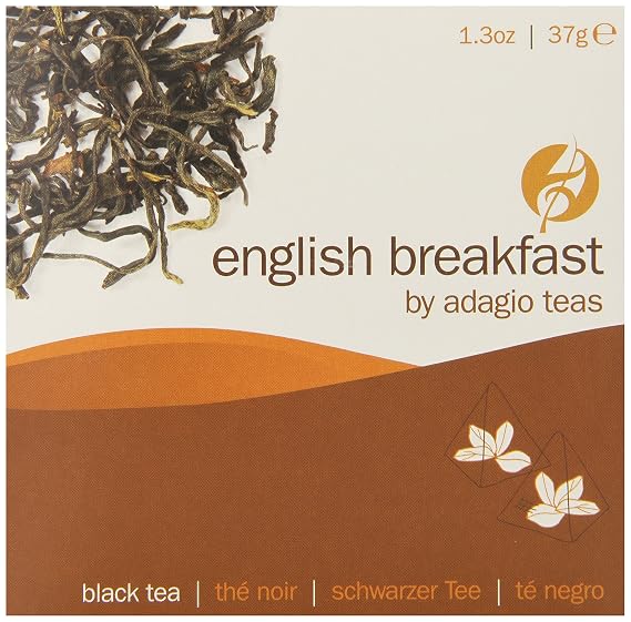 Adagio Teas Gourmet Tea Bags, English Breakfast, 15 Count