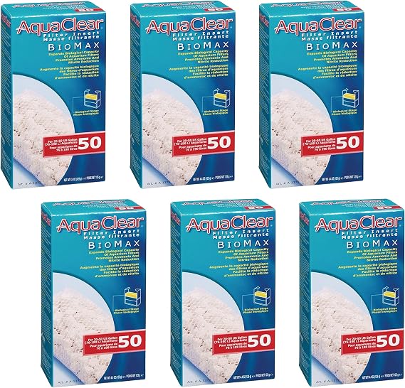 (6 Pack) Aquaclear 50-gallon Biomax