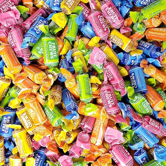 Tootsie Roll Fruit Chews - 2 Pound Bag - Assorted Candy - Chewy, Fruity and Delicious - Cherry, Lemon, Lime, Orange and Vanilla - Individually Wrapped Candy - Fresh, Mouth Watering and Scrumptious Bulk Candy Bag - Buy In Bulk and Save!